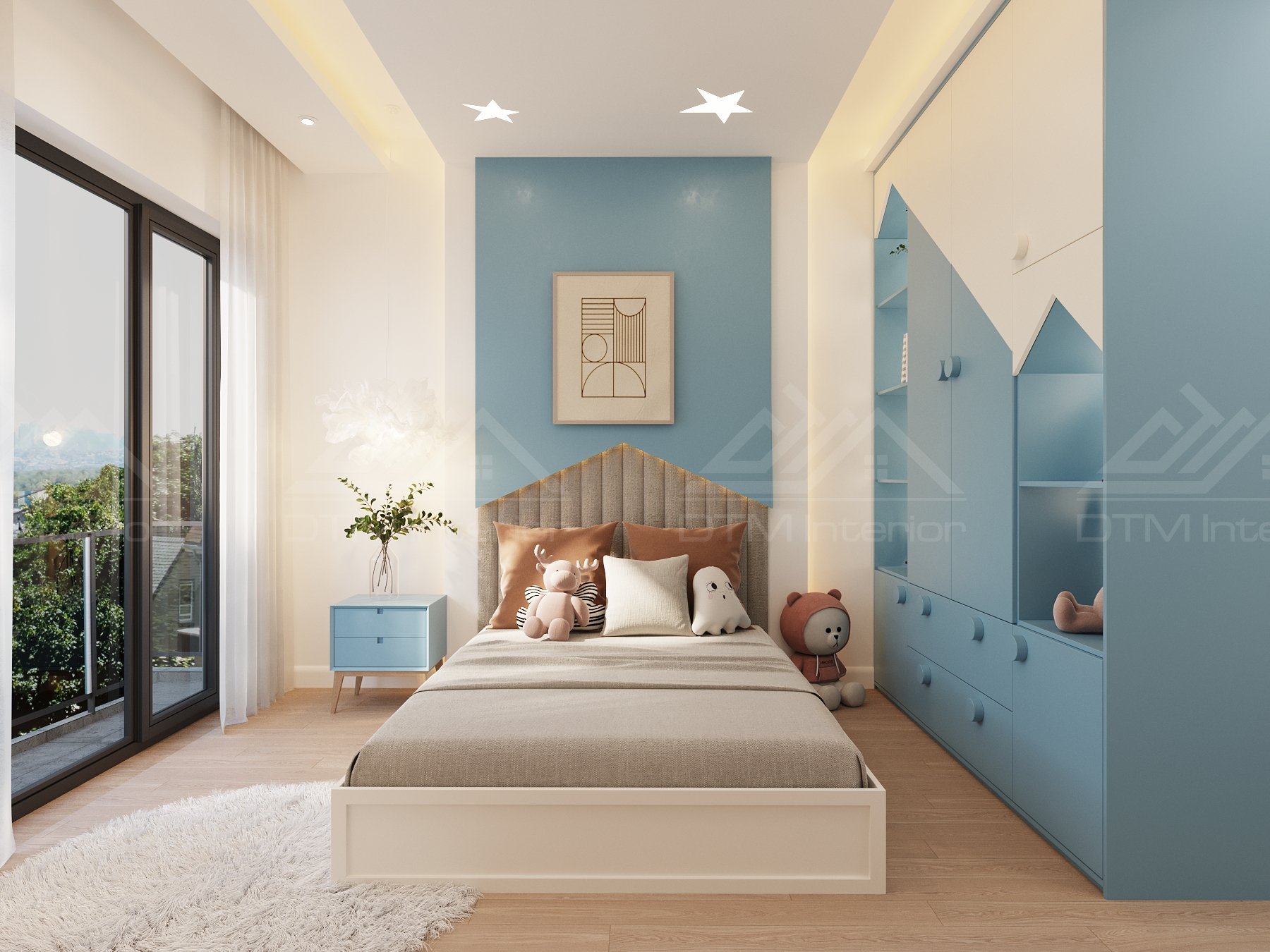 Phòng Ngủ Cho Bé Gái Diện Tích 20m2